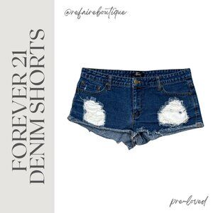 Forever 21 Super Shortie Denim Shorts
